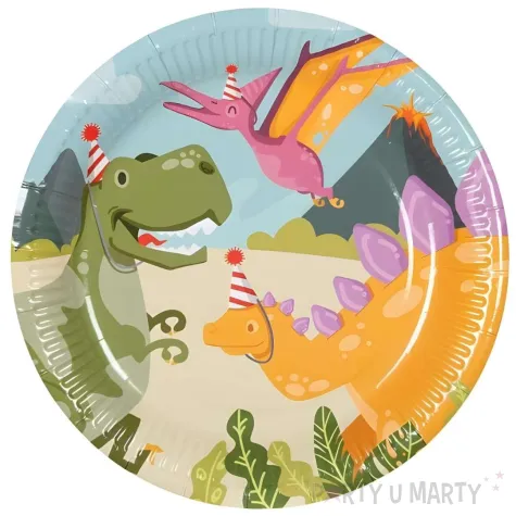 xx zta talerzyki dino party 23 cm 10 szt