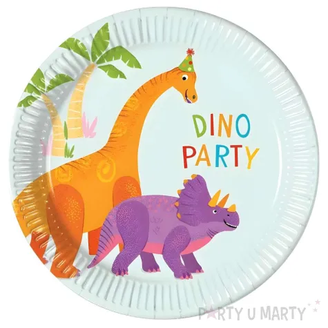 xx zta talerzyki papierowe dino party 20 cm 8 szt