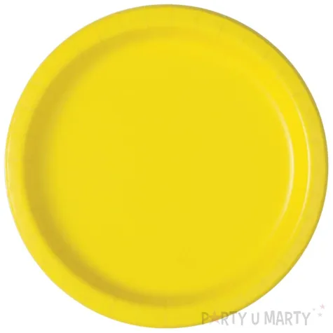 xx zta talerzyki papierowe neonowy zolty 22 cm 8 szt