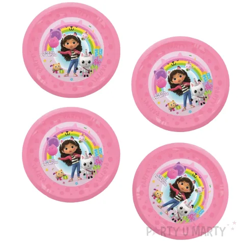 xx zta talerzyki wielokrotnego uzytku gabby dollhouse 21cm 4 szt