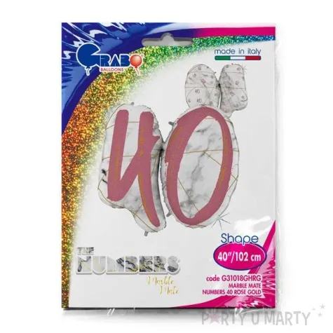 yy balon foliowy marmur 40 rozowy grabo 40 shp