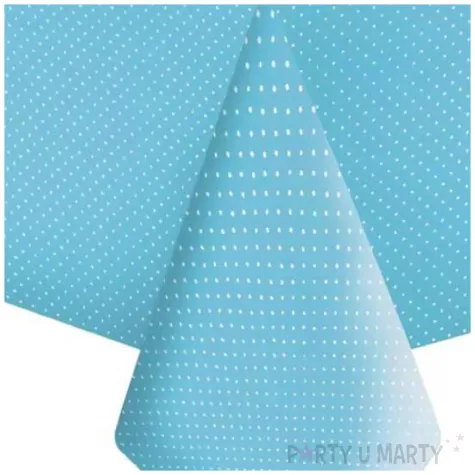 yy obrus papierowy white dots on blue 120 x 180 cm