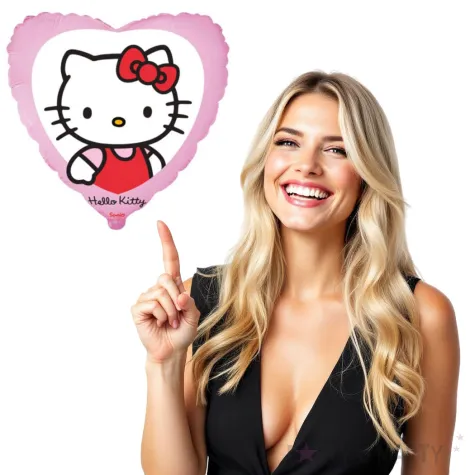 yy xx balon foliowy hello kitty w okienku flexmetal 18 hrt