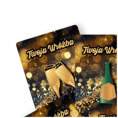 zabawa na sylwestra zdrapki wrozby noworoczne szampanski nowy rok karty 20 szt