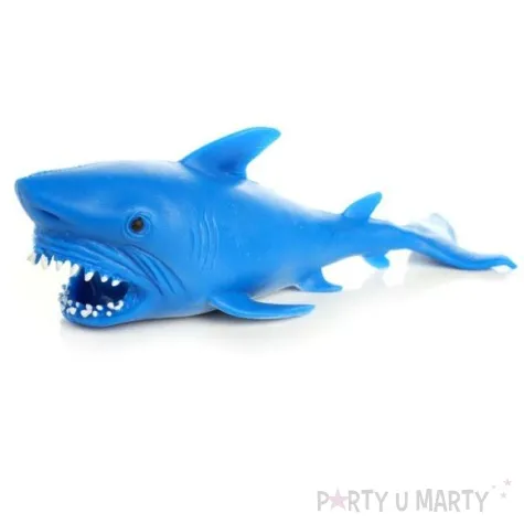 zabawka antystresowa rekin do sciskania niebieski puckator 18 x 7 x 5 cm