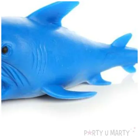 zabawka antystresowa rekin do sciskania niebieski puckator 18 x 7 x 5 cm