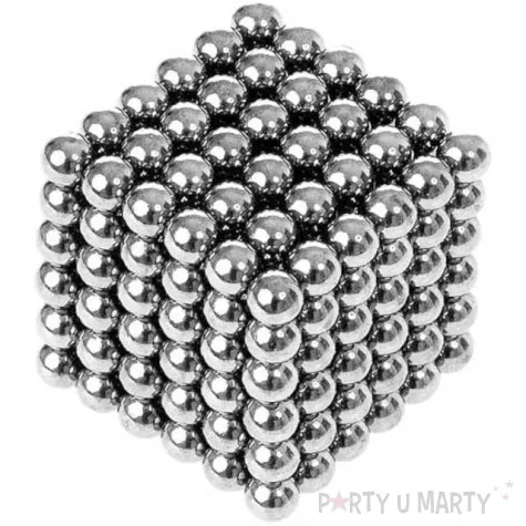 zabawka kule magnetyczne srebrne kemis 216 szt