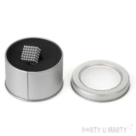 zabawka kule magnetyczne srebrne kemis 216 szt