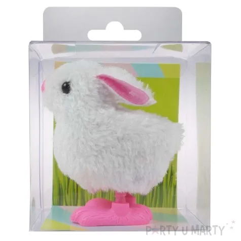 zabawka nakrecana zajaczek bialo rozowy arpex 10 cm