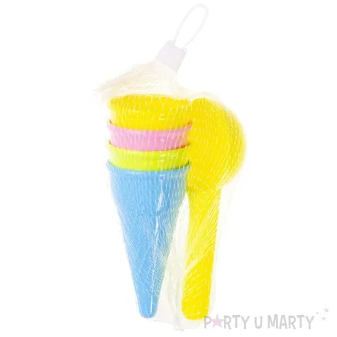 zabawki plazowe foremki do piasku lody na wafelku mix lg imports 5 szt