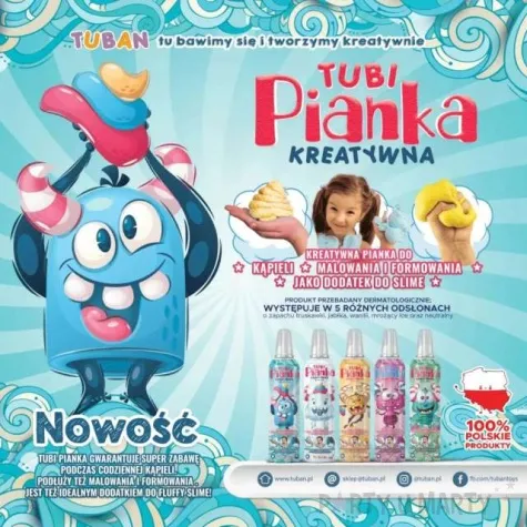 zabawna kapiel pianka zielony edek tuban 200 ml