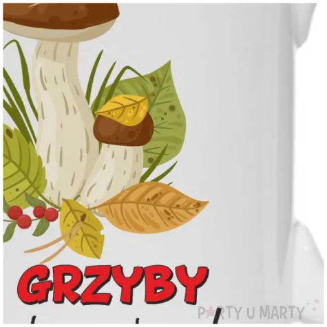 zabawny prezent na urodziny grzybiarza na grzyby musze bo sie udusze bialy upominek 330 ml