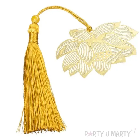 zakladka do ksiazki kwiat lotosu zloty gadgetmaster