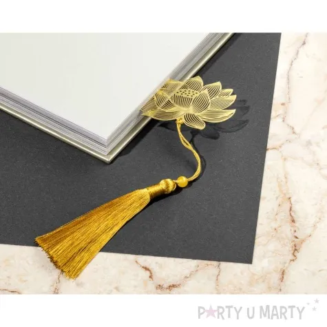 zakladka do ksiazki kwiat lotosu zloty gadgetmaster