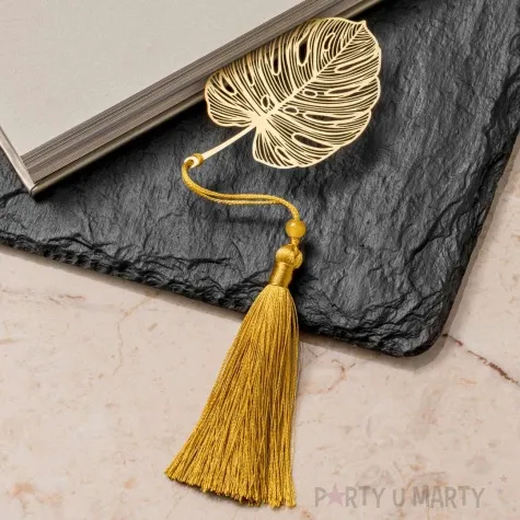 zakladka do ksiazki lisc monstery zloty gadgetmaster