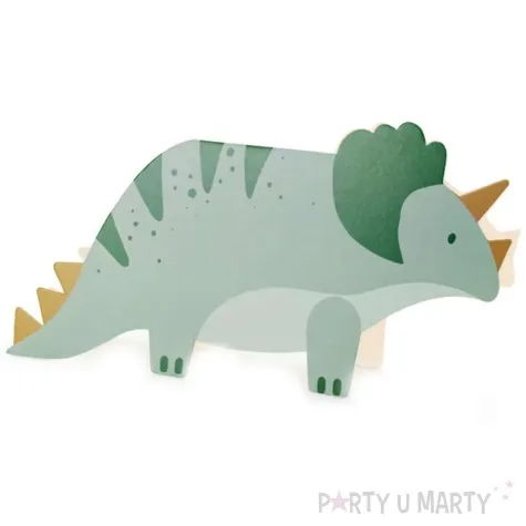 zaproszenia dinozaury triceratops partydeco 6 szt