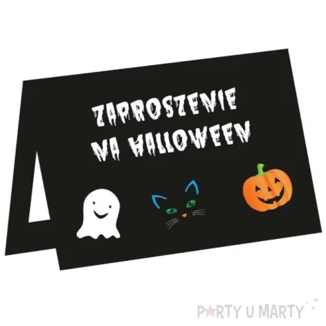 zaproszenia duch kot dynia zaproszenie na halloween congee 6 szt