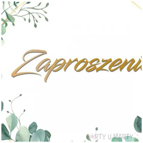 zaproszenia eukaliptus beauty uniwersalne 15x15 cm 8 szt