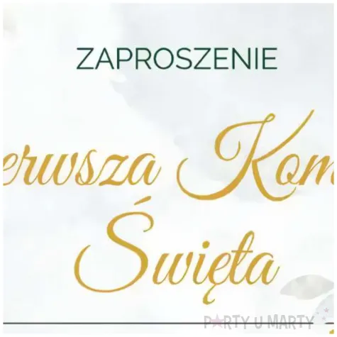 zaproszenia komunia swieta eukaliptus i golabek czakos 14x14 cm 10 szt