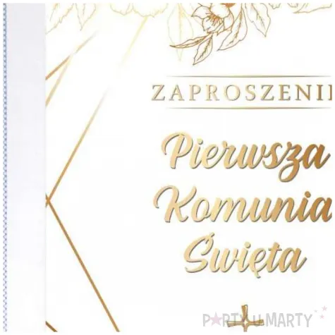 zaproszenia na komunie gold line pierwsza komunia swieta 10 5x14 8 cm 8 szt