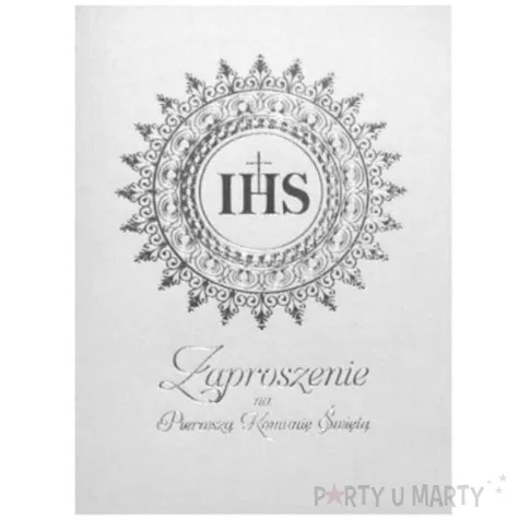 zaproszenia na komunie ihs silver viper 10 szt