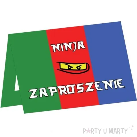 zaproszenia ninja congee 6 szt