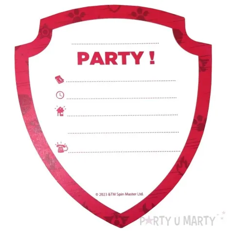 zaproszenia paw patrol rescue heroes psi patrol procos 6 szt