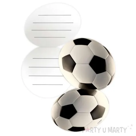 zaproszenia pilka nozna bialy czarny amscan 8 szt