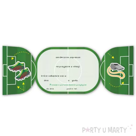 zaproszenia pilka nozna stadion 14 8 x 10 5 cm 1 szt