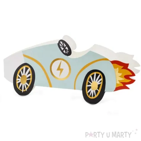 zaproszenia samochod wyscigowy partydeco 6 szt