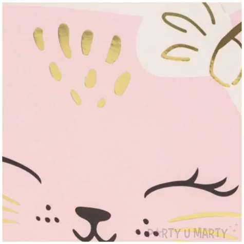 zaproszenia slodki kotek rozowy jasny partydeco 10 x 13 cm 6 szt