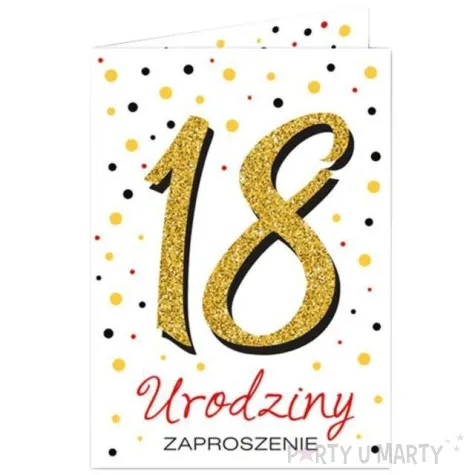 zaproszenia urodzinowe 18 white gold viper 10 szt