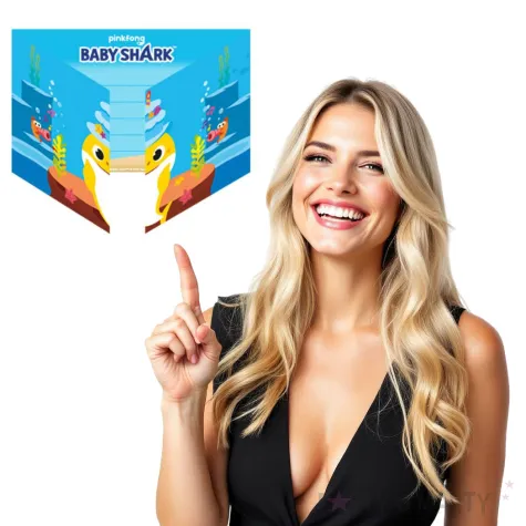 zaproszenia urodzinowe baby shark amscan 8 szt