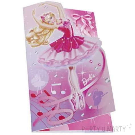 zaproszenia urodzinowe barbie baletnica amscan 6 szt