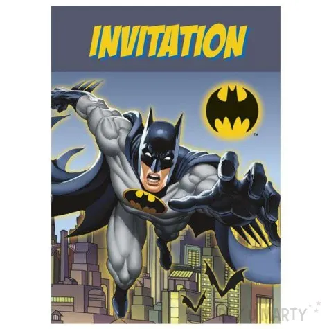 zaproszenia urodzinowe batman unique 8 szt