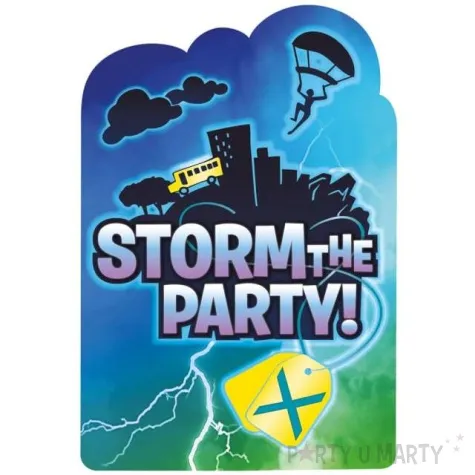 zaproszenia urodzinowe battle royale amscan 8 szt