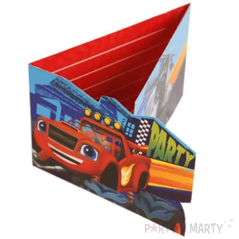 zaproszenia urodzinowe blaze i megamaszyny amscan 8 szt