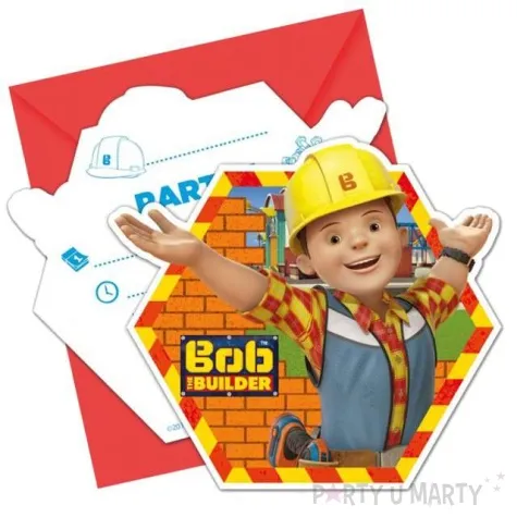zaproszenia urodzinowe bob budowniczy procos 6 szt