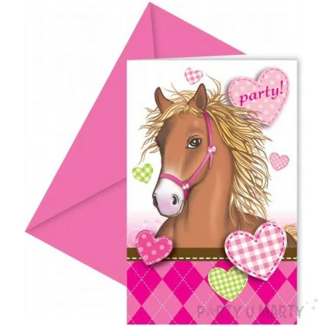 zaproszenia urodzinowe decorata horses procos 6 szt
