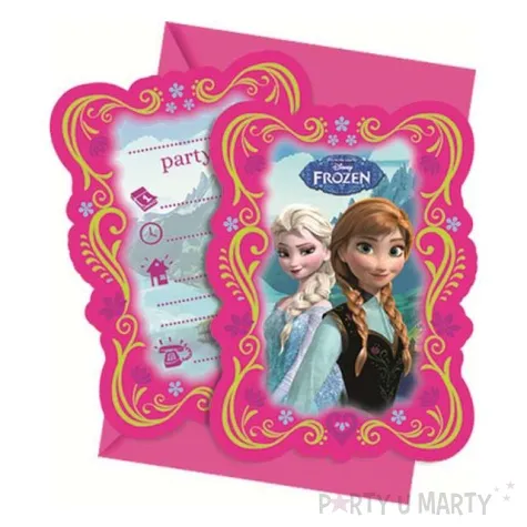 zaproszenia urodzinowe frozen kraina lodu 6 szt