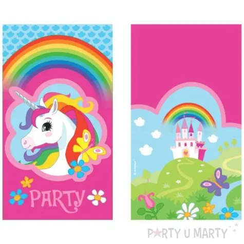 zaproszenia urodzinowe jednorozec amscan 8 szt