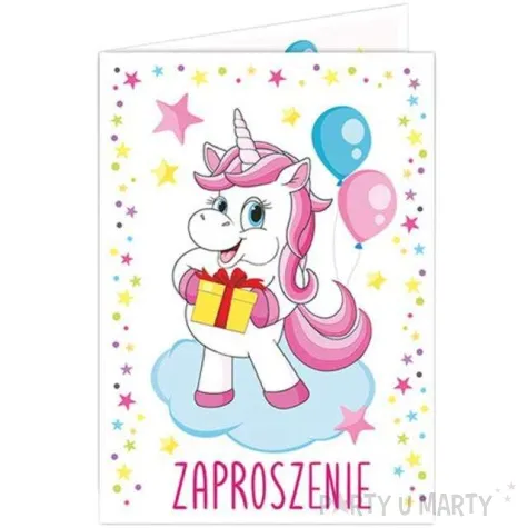 zaproszenia urodzinowe jednorozec urodzinowy dekoracjepolska 10 szt