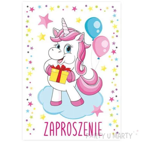 zaproszenia urodzinowe jednorozec urodzinowy dekoracjepolska 10 szt