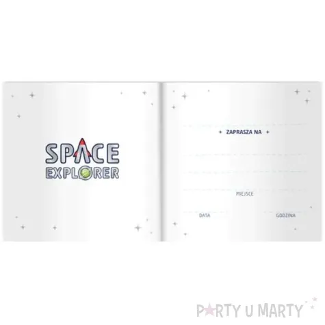 zaproszenia urodzinowe kosmos astronauta rakieta mix partypal 6 szt