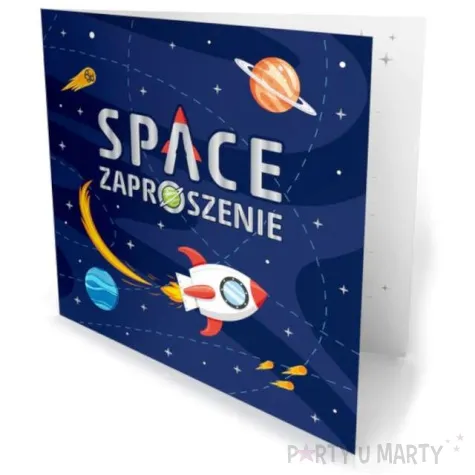 zaproszenia urodzinowe kosmos astronauta rakieta mix partypal 6 szt