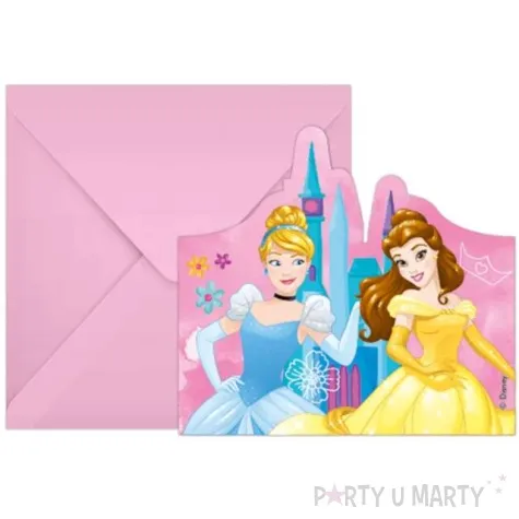 zaproszenia urodzinowe ksiezniczki disneya procos 6 szt