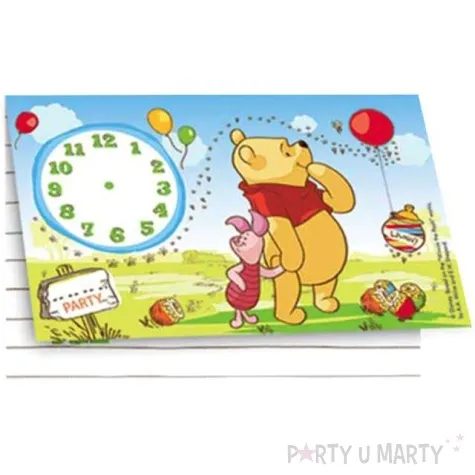 zaproszenia urodzinowe kubus puchatek procos 6 szt