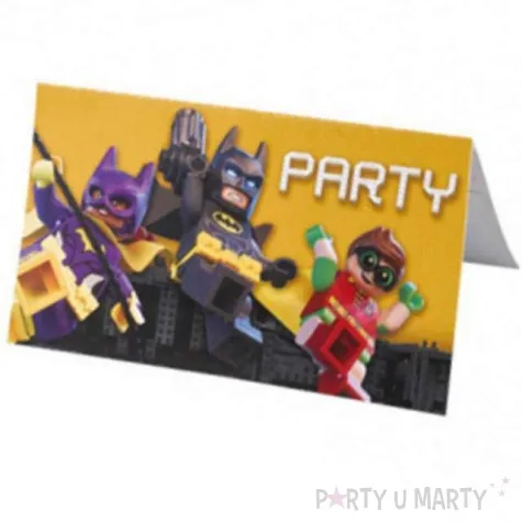 zaproszenia urodzinowe lego batman amscan 8 szt