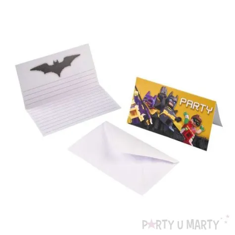 zaproszenia urodzinowe lego batman amscan 8 szt