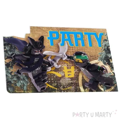 zaproszenia urodzinowe lego ninjago amscan 8 szt
